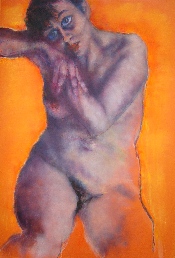 Omblyne - huile et pastel gras sur papier - 102 x 70 cm - (Galerie Claire Corcia, Paris)
